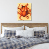 Octopus Zee Monster Creature Cephalapod Canvas Afdruk (Insitu (Slaapkamer))