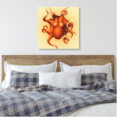 Octopus Zee Monster Creature Cephalapod  Canvas Afdruk (Insitu (Slaapkamer))