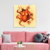 Octopus Zee Monster Creature Cephalapod  Canvas Afdruk (Insitu (Woonkamer))