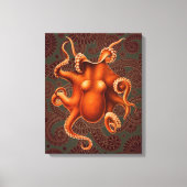 Octopus Zee Monster Creature Cephalapod Canvas Afdruk (Voorkant)