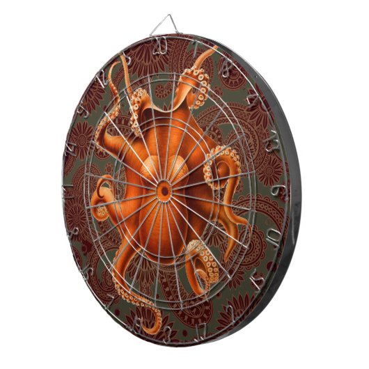 Octopus Zee Monster Creature Cephalapod  Dartbord (Voorkant Rechts)