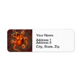 Octopus Zee Monster Creature Cephalapod Etiket (Voorkant)