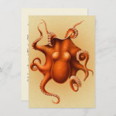 Octopus Zee Monster Creature Cephalapod  Kaart (Voorkant / Achterkant)
