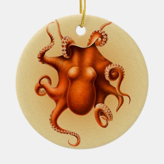 Octopus Zee Monster Creature Cephalapod Keramisch Ornament (Voorkant)
