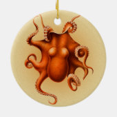 Octopus Zee Monster Creature Cephalapod Keramisch Ornament (Achterkant)