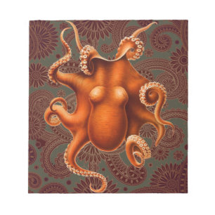 Octopus Zee Monster Creature Cephalapod Notitieblok