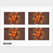 Octopus Zee Monster Creature Cephalapod  Rechthoekige Sticker (Vel)