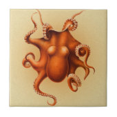 Octopus Zee Monster Creature Cephalapod Tegeltje (Voorkant)