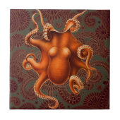 Octopus Zee Monster Creature Cephalapod  Tegeltje (Voorkant)