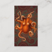 Octopus Zee Monster Creature Cephalapod  Visitekaartje (Achterkant)