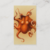 Octopus Zee Monster Creature Cephalapod  Visitekaartje (Achterkant)