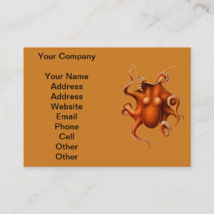 Octopus Zee Monster Creature Cephalapod  Visitekaartje