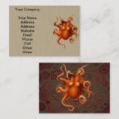 Octopus Zee Monster Creature Cephalapod  Visitekaartje (Voorkant / Achterkant)