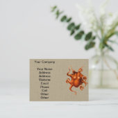 Octopus Zee Monster Creature Cephalapod  Visitekaartje (Staand voorkant)