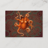 Octopus Zee Monster Creature Cephalapod  Visitekaartje (Achterkant)