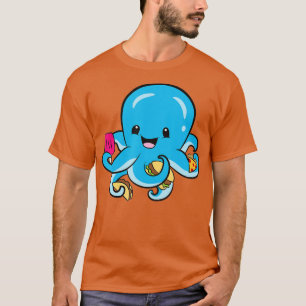 Octopus Zee Tentakels Fast Food Liefde Octopus T-shirt