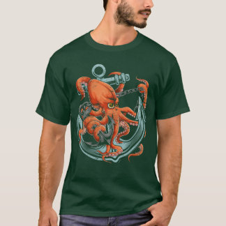 Octopus zeedier anker oceaan dier cadeau octopu t-shirt