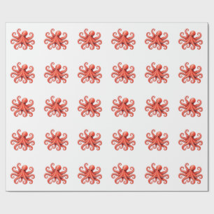 Octopus Zeeleven Oceandier Ontwerp Cadeaupapier