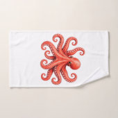 Octopus Zeeleven Oceandier Ontwerp Handdoek (Handdoek)
