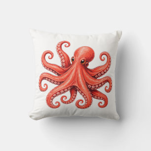 Octopus Zeeleven Oceandier Ontwerp Kussen