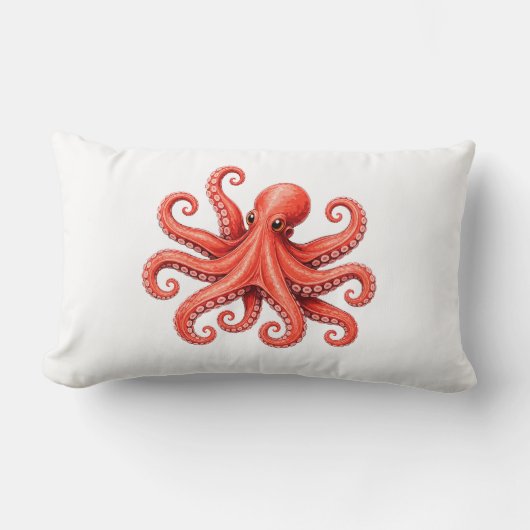 Octopus Zeeleven Oceandier Ontwerp Kussen (Voorkant)
