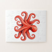 Octopus Zeeleven Oceandier Ontwerp Legpuzzel (Horizontaal)