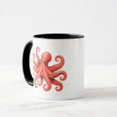 Octopus Zeeleven Oceandier Ontwerp Mok (Voorkant links)