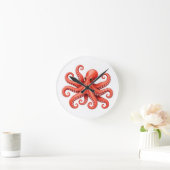Octopus Zeeleven Oceandier Ontwerp Ronde Klok (Huis)