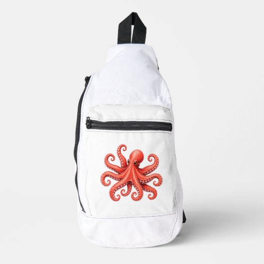 Octopus Zeeleven Oceandier Ontwerp Sling Bag (Voorkant)