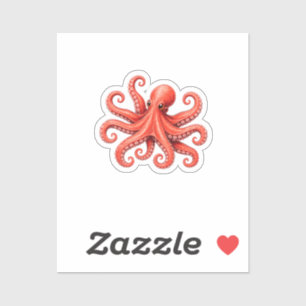 Octopus Zeeleven Oceandier Ontwerp Sticker