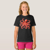 Octopus Zeeleven Oceandier Ontwerp T-shirt (Voorkant volledig)