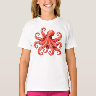 Octopus Zeeleven Oceandier Ontwerp T-shirt