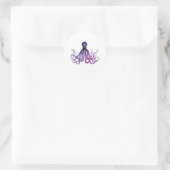 Octopus Zeeleven Vintage  Ronde Sticker (Tas)