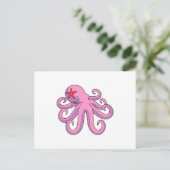 Octopus Zeester Briefkaart (Staand voorkant)