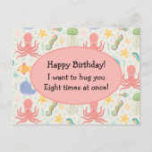 Octopus Zeester Zeepaard Walvis Onder de Zee Briefkaart (Voorkant)