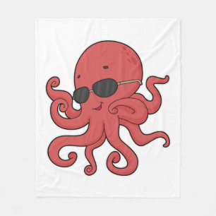 Octopus zonnebril fleece deken