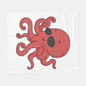 Octopus zonnebril fleece deken (Voorkant (Horizontaal))