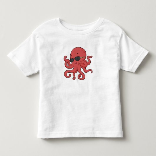 Octopus zonnebril kinder shirts (Voorkant)