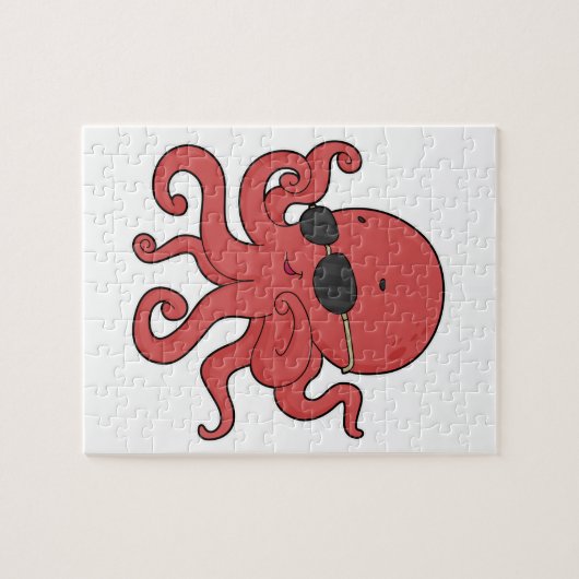 Octopus zonnebril legpuzzel (Horizontaal)