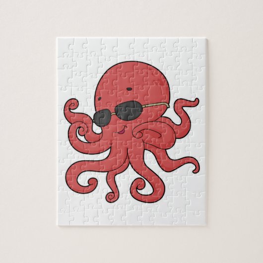 Octopus zonnebril legpuzzel (Verticaal)