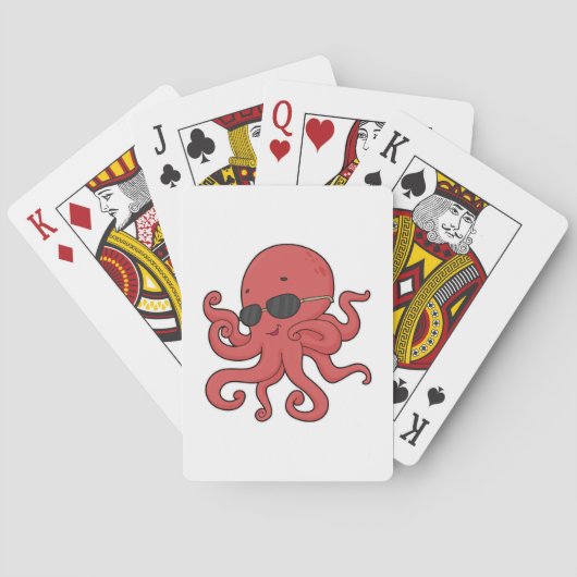 Octopus zonnebril pokerkaarten (Achterkant)