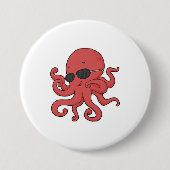Octopus zonnebril ronde button 7,6 cm (Voorkant)