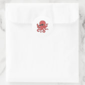 Octopus zonnebril ronde sticker (Tas)