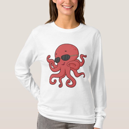 Octopus zonnebril t-shirt (Voorkant)