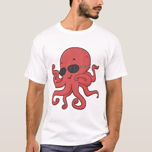 Octopus zonnebril t-shirt (Voorkant)