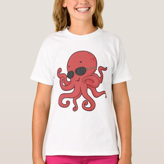 Octopus zonnebril t-shirt (Voorkant)