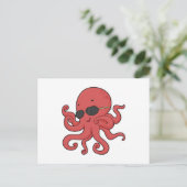 Octopus Zonnebrillen Briefkaart (Staand voorkant)