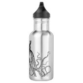 octopus, zwart en wit, waterfles (Rechts)