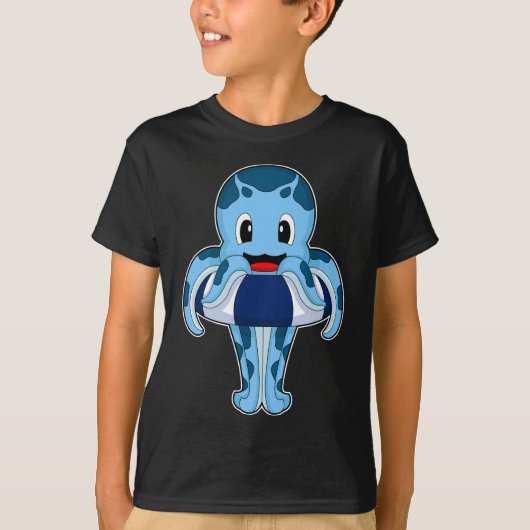 Octopus Zwemmende Reddingsboei T-shirt (Voorkant)