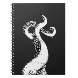 octopusarmen op zwart spiraalgebonden notitieboek
